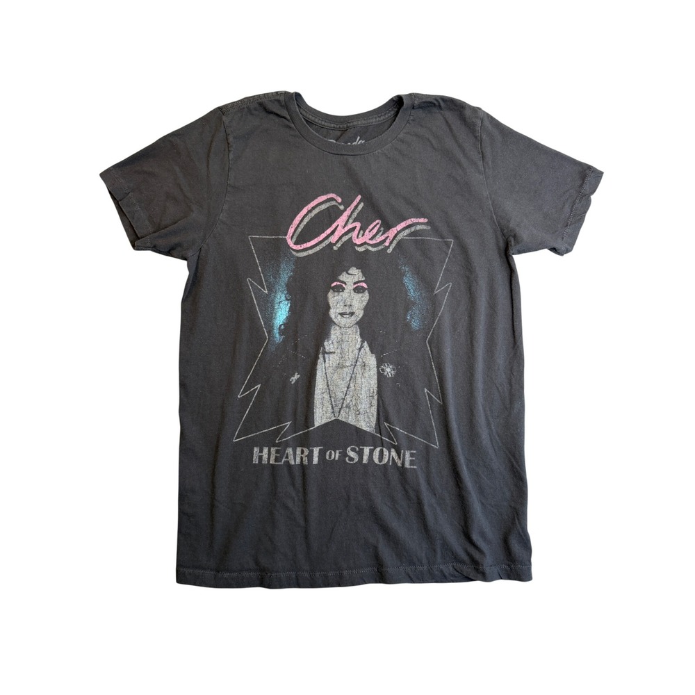 Cher Heart of Stone Graphic Band Tee Mens M Cracked Vintage Style Album T Shirt